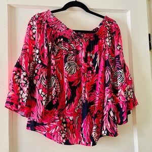 NwoT Ruffled, off the shoulder Lilly Pulitzer top